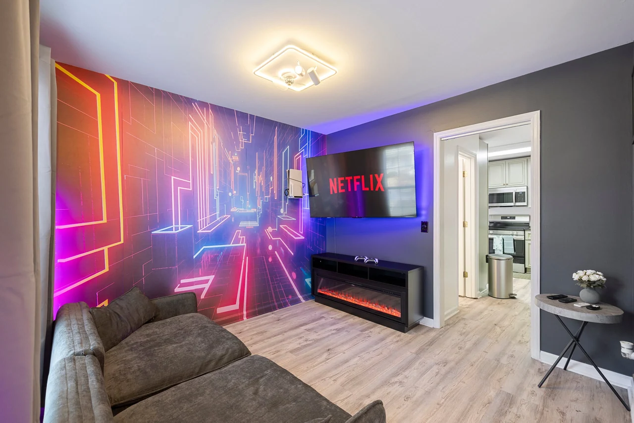 Gaming Room Media and Lighting Setup — project photograph