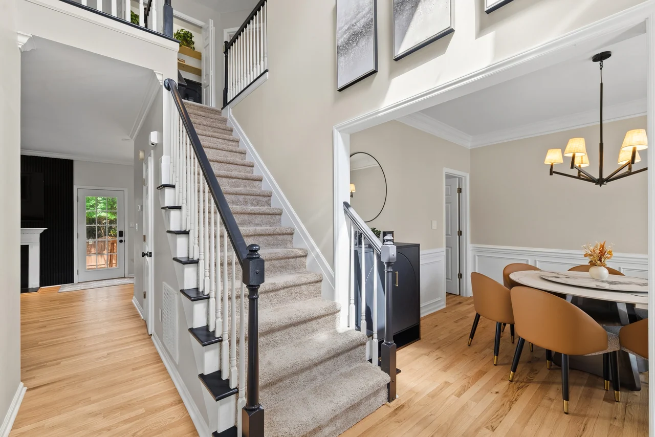 Stair Railing Paint Refresh — project photograph