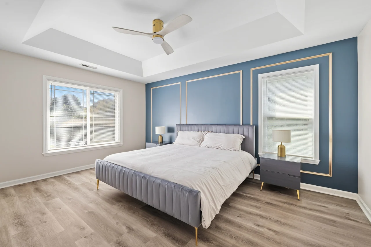 Bedroom Accent Wall and Trim — project photograph