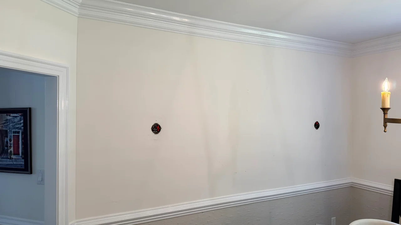 Dining Room Slatted Accent Wall — Before