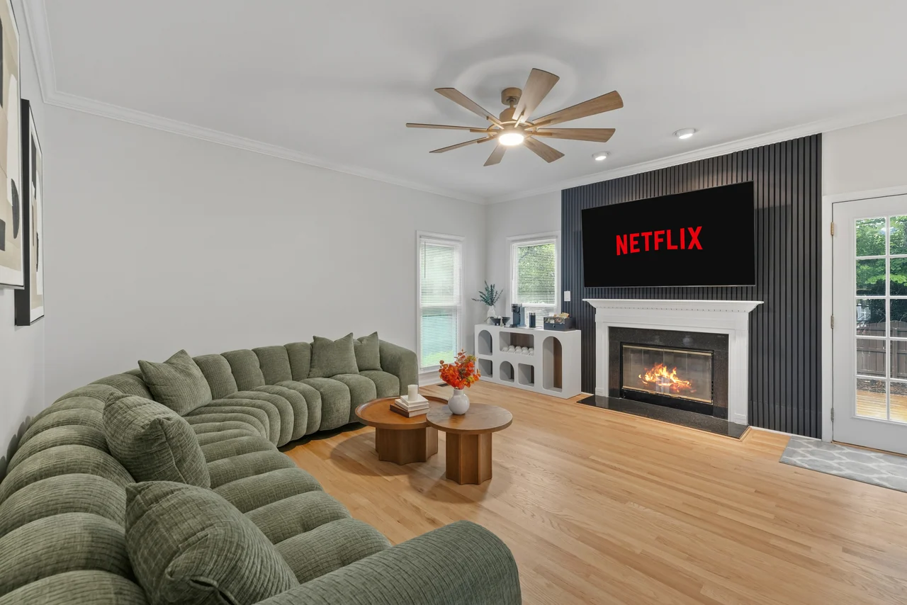 Living Room TV Feature Wall — project photograph